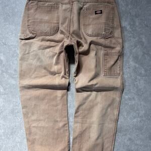 90s Vintage Tan Faded Distressed Carpenter Pants Size 38 x 30